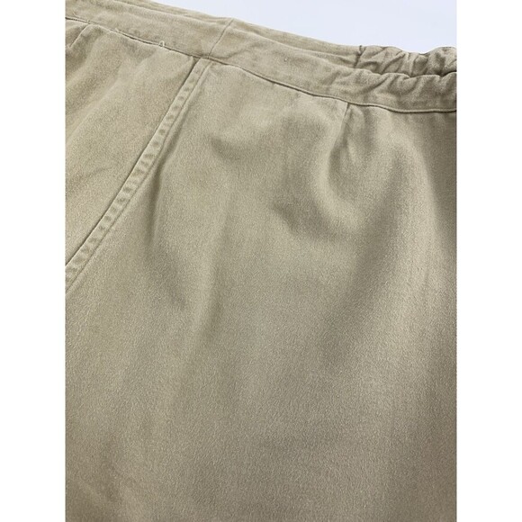 LL Bean Khaki Shorts Cotton Tan Drawstring Button 2 inch Pockets Womens Small - Picture 7 of 12